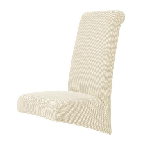 가동 가능한 연약한 높은 뒤 의자 덮개 옥수수 양털 Slipcover 보호자 장식, 베이지, {"수건소재":"폴리에스터"}