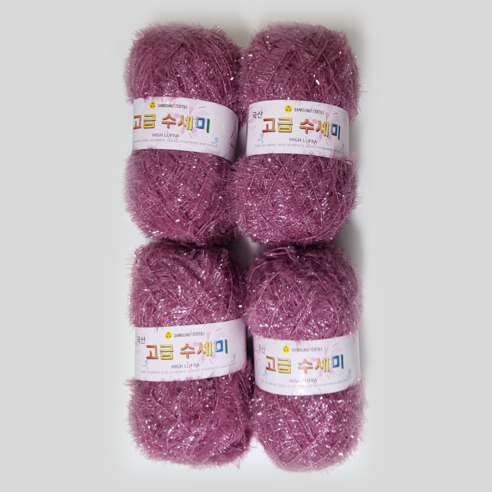울클럽 별꽃수세미 만들기 DIY 고급수세미실 80g 4볼세트 (총 320g), 178로즈퍼플, 1개