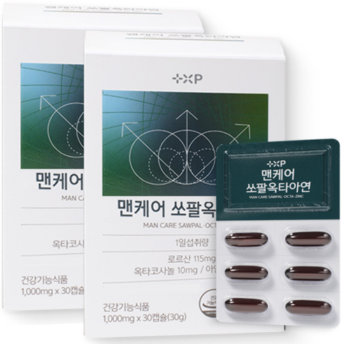 전립선에 좋은 쏘팔옥타아연 남자 전립선 방광 지구력 체력 밤에 화장실, 2박스, 30회분