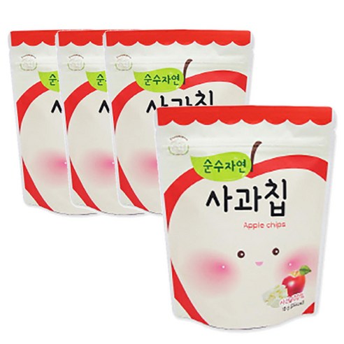 오가닉스토리 순수자연 사과칩 15g 4개 - 과일칩/과자 | 쿠팡