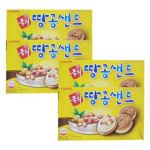 크라운 국희 땅콩샌드, 372g, 4개