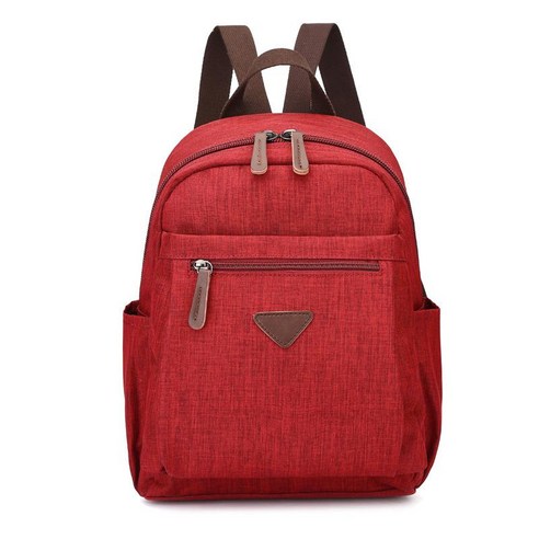 Z.L.D. New Ladies Waterproof Canvas Backpack Youth Student Bag Men''S Short-Distance Travel Backpack, Red