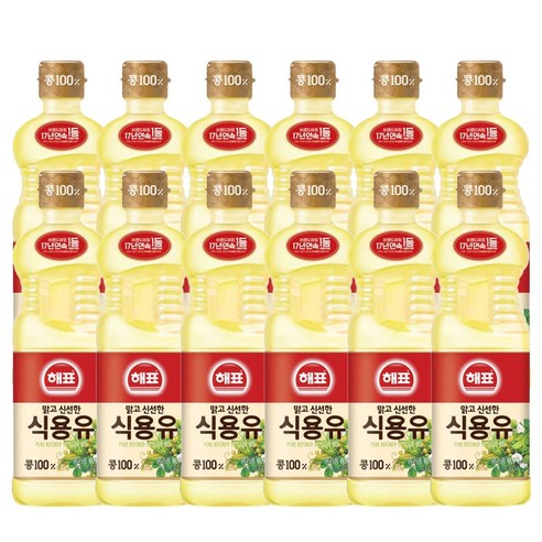 <올따옴> 해표 식용유 900ml, 12개
