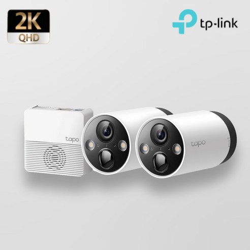 티피링크 가정용 CCTV 홈캠 Tapo C420S2 400만화소 2K 무선 배터리 실외 IP 카메라 CCTV 시스템, 삼성 mSD 카드 128G