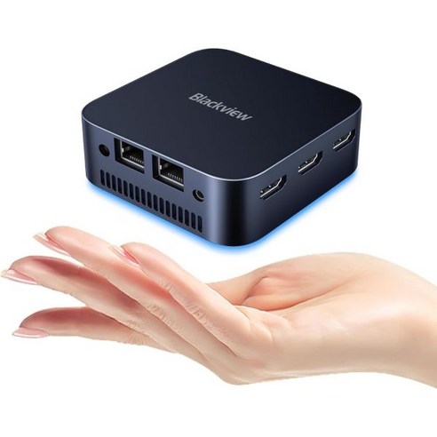 Blackview MP80 Mini PC 16GB DDR4 RAM 512GB M.2 SSD 인텔 N97 프로세서 탑재 게이밍 컴퓨터 VESA가정기업용 미니 데스크톱 4K HD, Black, Intel Alder Lake N97/16G RAM 1