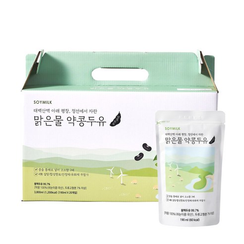 비우고 맑은물 약콩두유, 60개, 190ml