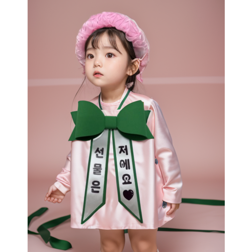 달콩마켓 인간카네이션 머리띠 인간화환 카네이션머리띠 스승의날 어버이날 생일축하이벤트, 1개, 02.분홍카네이션+리본SET