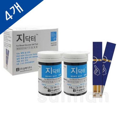 지닥터 혈당시험지, 50개입, 4개