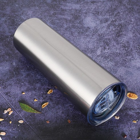 Poptven 주전자 304 단일 층 스테인리스 스포츠 주전자 자전거 타고 야외 주전자, 600ml/20 0z, B511 실버