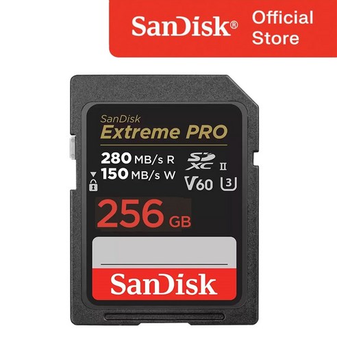 샌디스크 익스트림프로 SD 카드 V60 USH-II U3 SDXEP, 256GB