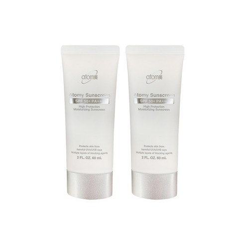   애터미 선크림 화이트 SPF50+ PA+++, 60ml, 2개