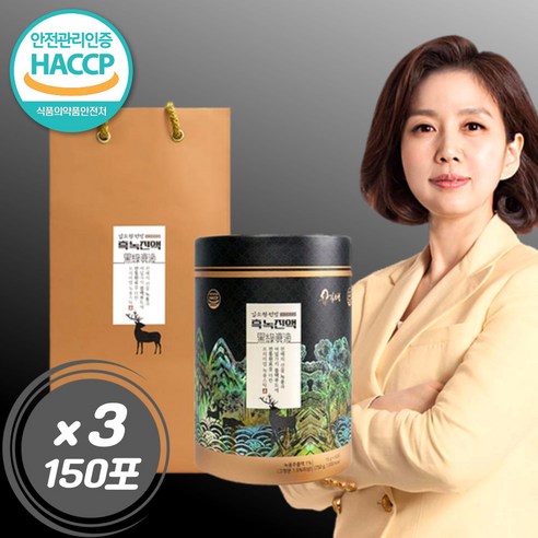 식약처 HACCP 인증 녹용 진액 스틱 8가지 프리미엄 블랙푸드 함유 피곤할때 활력 40 50 60 대 엄마 아빠 생신 장모님 장인어른 남자 여자 친구 부모님 선물 영양가족 패키지, 1개, 50포