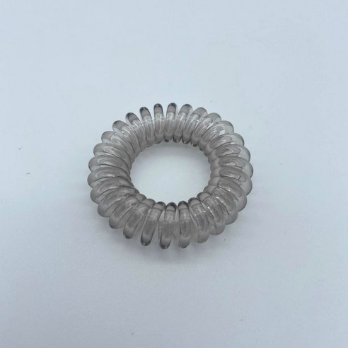 머리끈 스프링 라이트그레이 3.8cm 여자 헤어 곱창끈 꼬임 고무줄