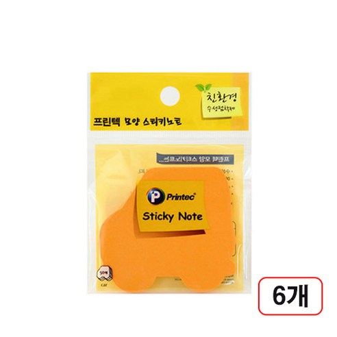 프린텍)스티키노트50매, 6개, 자동차DI015