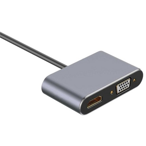 MacBook 용 HDMI 호환 4K VGA USB C 3.0 허브 어댑터 TOMBOBBOOK SAMSUNG S9 DEX HUAWEI P20 TV 용, 하나, 보여진 바와 같이