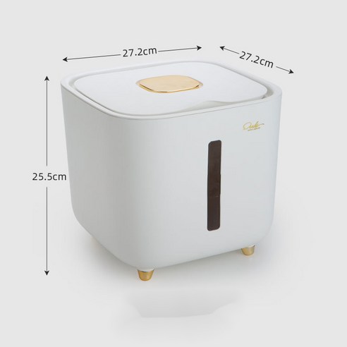 방습 방충 진공쌀통 신선유지 쌀통 쌀보관통 10kg, 흰색