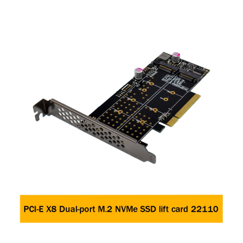 PCI-E X8 듀얼 채널 M.2 NVMe SSD 부스트 확장 카드 키 솔리드 드라이브 어댑터, 한개옵션0