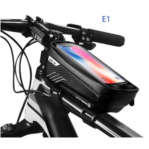 저바 자전거 가방 방수 전화 마운트 전면 프레임 탑 튜브 핸들 터치 스크린 홀더 케이스