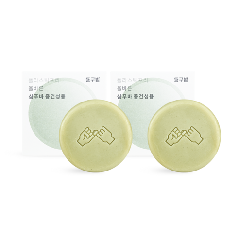 동구밭 중건성용 샴푸바, 2개, 100g