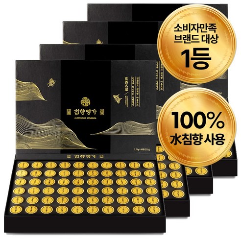 [침향명가 수침향20%녹용5%홍삼5%]명품 수 침향환, 225g, 4박스