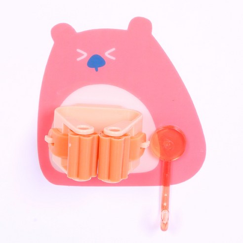 펀치 프리 슬리퍼 받침대 수납 슬리퍼 갈고리 화장실 욕실 벽걸이 빗자루 걸개 슬리퍼 T, 라이트 오렌지 12*9.5cm