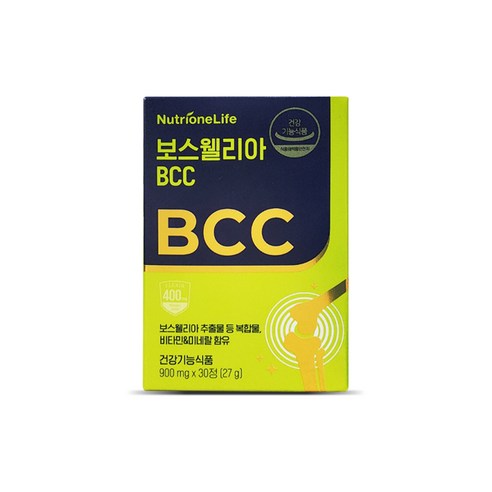 뉴트리원 정우성 관절 연골 보스웰리아 BCC 비씨씨 900 mg X 30정 + 청소박사, 1박스