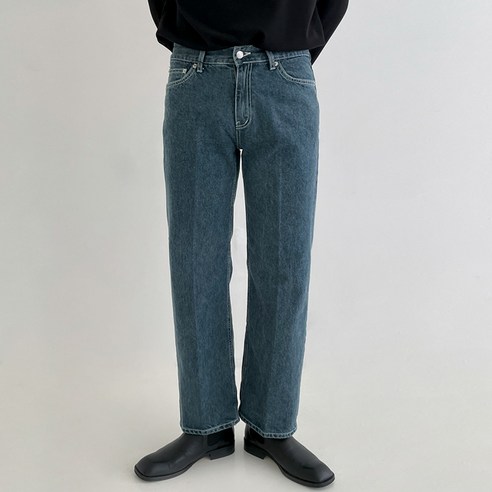 남자 와이드 청바지 데님 팬츠 세미 가을 겨울 코디