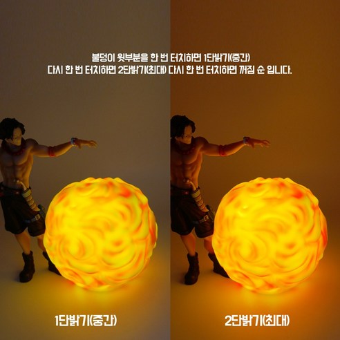 불주먹 에이스의 매력적인 모습을 담은 불덩이 무드등