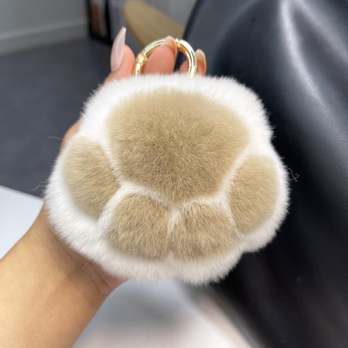오리지널 진달 토끼 털 고양이 발톱 자동차 열쇠고리 걸개 귀엽다 벨벳 가방 걸다 생일 선물 여자, 백가카키