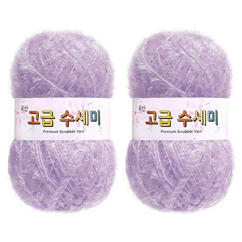 yarna 고급 수세미 뜨개실 80g, 132파스텔보라, 2개