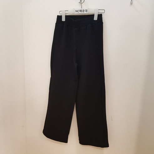 소이 봄 블랙 에어쿠션 와이드 바지 24S0283