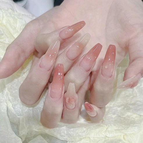 떨샵 인싸 키치 크리스탈 네일팁 인조네일 간편네일팁, 2개, NAIL-N378
