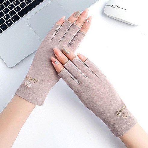 벨지안 예쁜 자외선차단 운전장갑, Purple, 1개