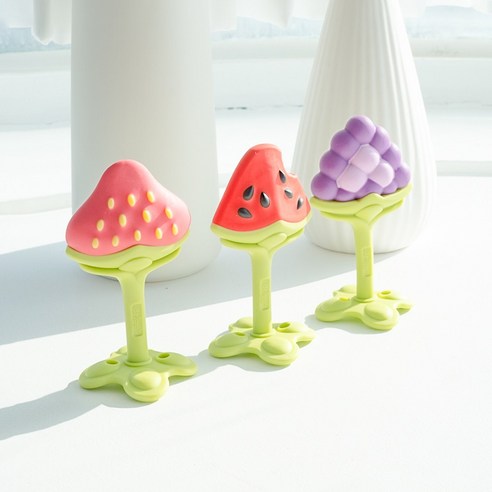앙쥬 베스트 치발기, 3D딸기+3D수박+3D포도, 1개