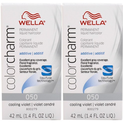 웰라 컬러참 퍼머넌트 리퀴드 헤어컬러 42ml, 50 Cooling Violet, 2개