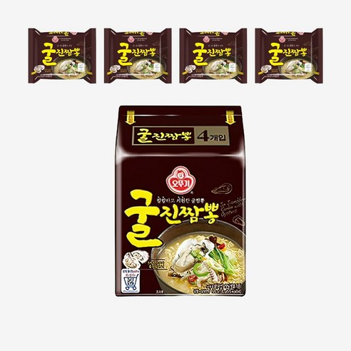 오뚜기 굴진짬뽕 라면 130g, 4개
