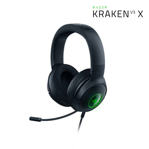 RAZER Kraken V3 X 크라켄 V3 엑스 게이밍헤드셋 (RGB크로마/7.1서라운드/285g/PNC)