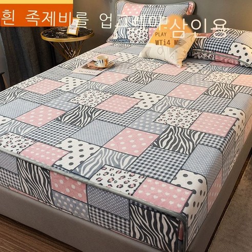 Fuhe 침대 입갓 매트리스 커버 베드 커버 베드 커버 면 우유 벨벳 베드 커버 단품 겨울 가모 프랜치 코랄 벨벳 전포 침대 시트 매트리스 보호 커버 성간재 [우유 벨벳 베드 커버, 코코아애[업그레이드 랩형 삿갓]