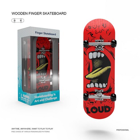 DIY 핑거 스케이트보드 / 미니 손가락 베어링 보드 Fingerboard skateboard, 99mm x 29mm (드라이브 포함), J, 1개