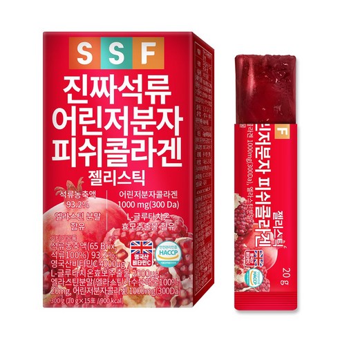 순수식품 석류 저분자 콜라겐 젤리 스틱, 300g, 2개