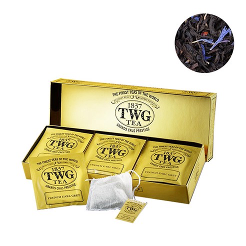 TWG Tea 1837 프렌치 얼그레이 티 French Earl Grey 15코튼티백, 2.5g, 1개