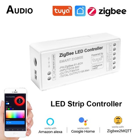 Zigbee 3.0 LED 컨트롤러 듀얼 화이트 RGB RGBW RGBCCT LED 스트립 스마트 컨트롤러 투야 알렉사 구글 홈용 12V 24V, 1.Zigbee DIM 스트립예약