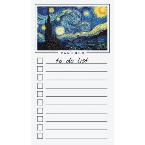 To Do List Notepad: Van Gogh Art Checklist Task Planner for Grocery Shopping Planning Organizing Paperback, Get List Done, English, 9781636570600