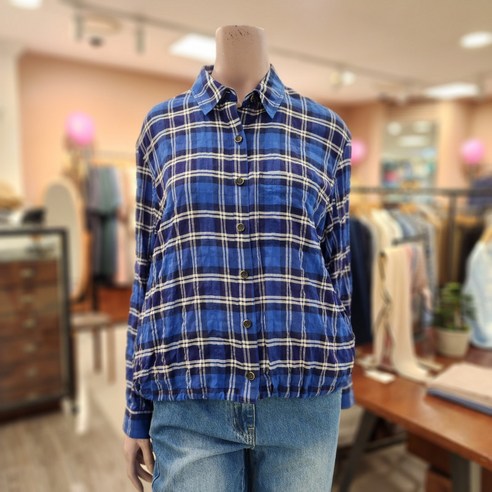 BCBG [올앤선드리] 헤븐CHECK BL 블라우스 _ A4M3B401 53 [M/BLUE]