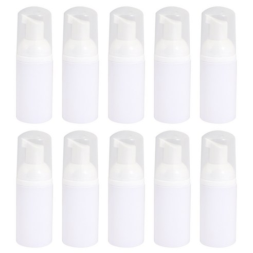 10 개/대 30 ml 비누 디스펜서 흰색 펌프 액체 다기능 포밍 병 샴푸 로션 미니 무스 누출 방지 여행, 하얀색