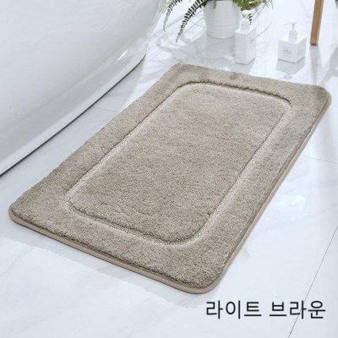 욕실 및 화장실 입구를 위한 물 흡수성 미끄럼 방지 바닥 매트, 라이트 브라운, 40*60cm