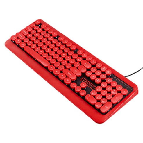 M300 컴퓨터 키보드 유선 방수 및 내구성 게임 키보드 가정용 둥근 Keycap (레드 매트 버전), 하나, 보여진 바와 같이