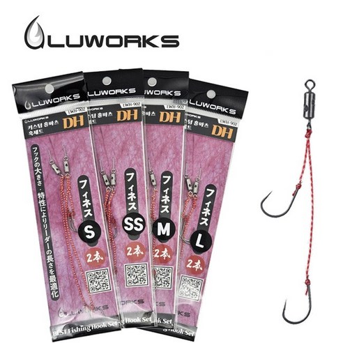참돔 타이라바 바늘 훅 10개입 루웍스타이라바훅lws 9 루웍스 LWH-902 타이라바 파츠 훅 세트 커스텀 홀파츠 DH 훅셋 어댑터 바늘, 루웍스LWH-902 피네스SS, 1개