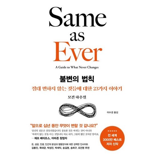 불변의 법칙 – 절대 변하지 않는 것들에 대한 23가지 이야기, 서삼독(쌤앤파커스), 모건 하우절 Best Top5