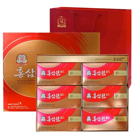 정관장 홍삼원 골드 선물세트 50ml x 60포 (+ 쇼핑백), 1개